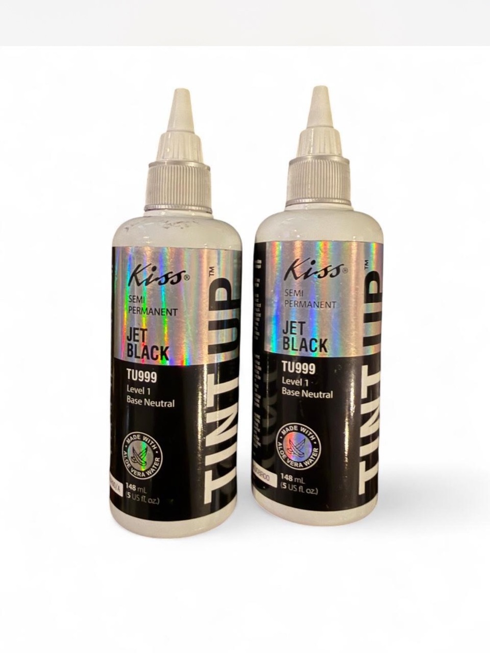 Kiss Jet Black Semi-Permanent Hair Tint - Black Bottles (2 Pack)